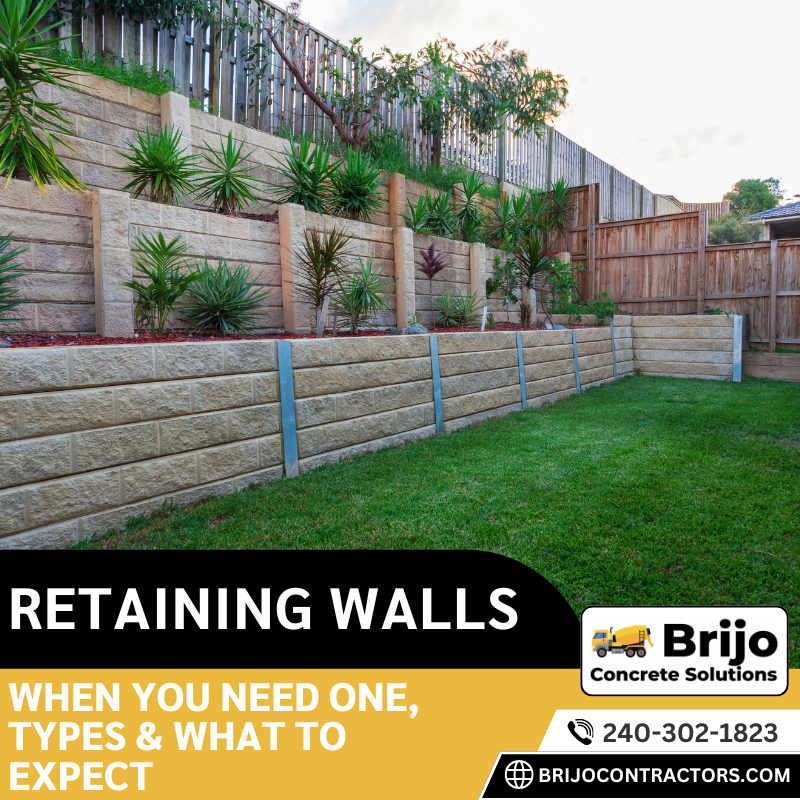 retaining walls - blog post - what to expect- types- and more